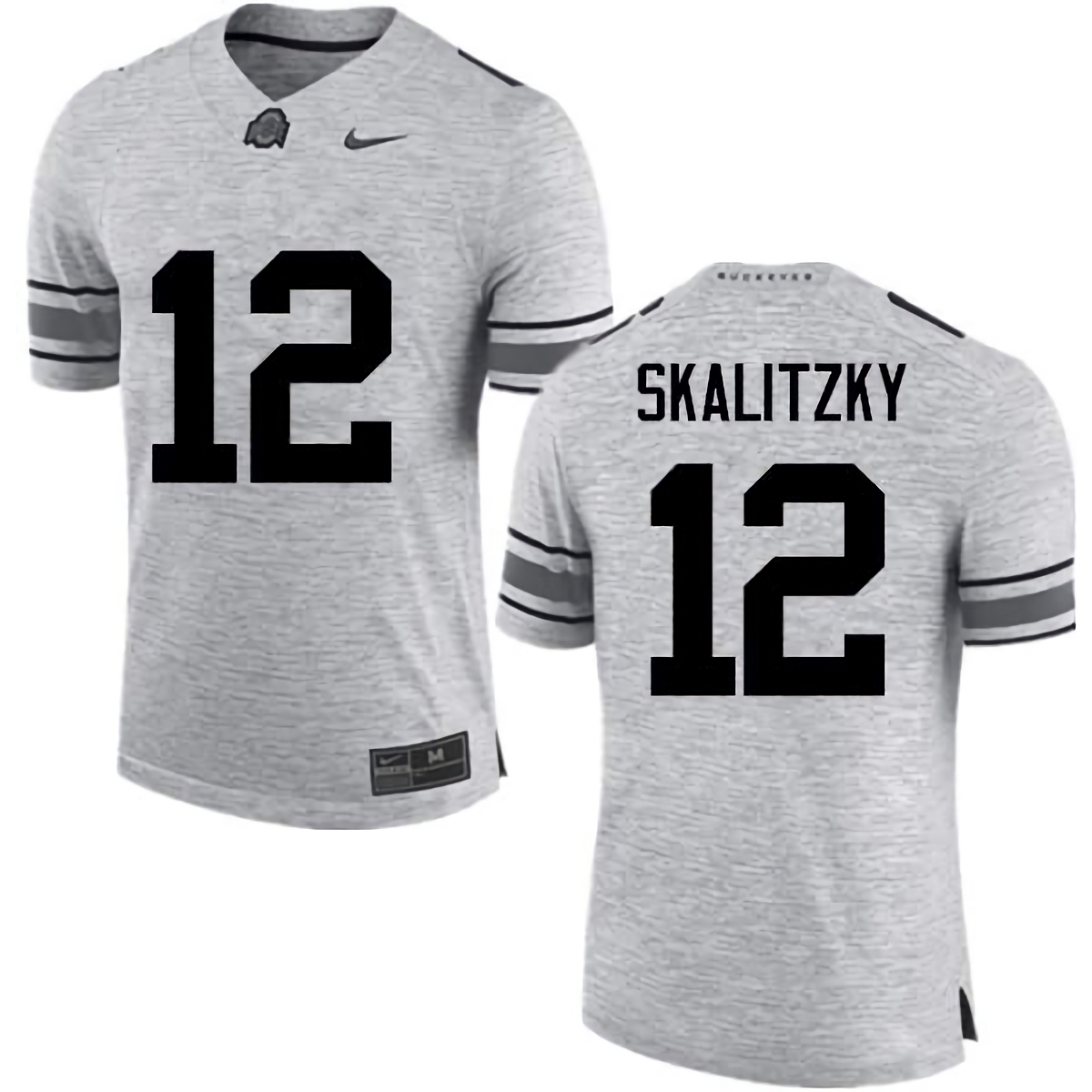 Brendan Skalitzky Ohio State Buckeyes Men's NCAA #12 Nike Gray College Stitched Football Jersey IUH2456MJ